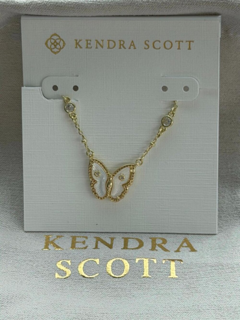 Kendra Scott white butterfly necklace